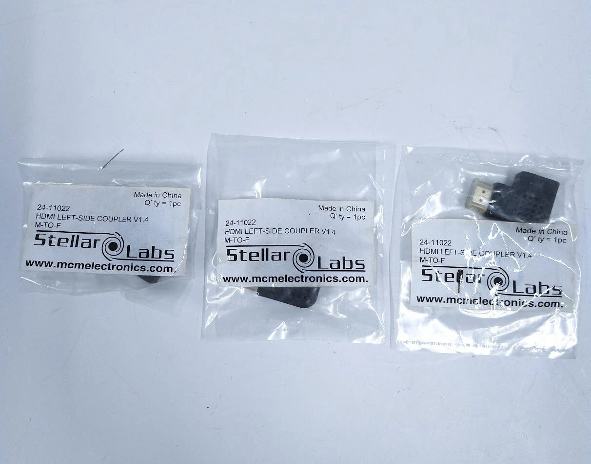 3X HDMI Left Side Coupler V 1.4 M To F for Stellar Labs 24-11022
