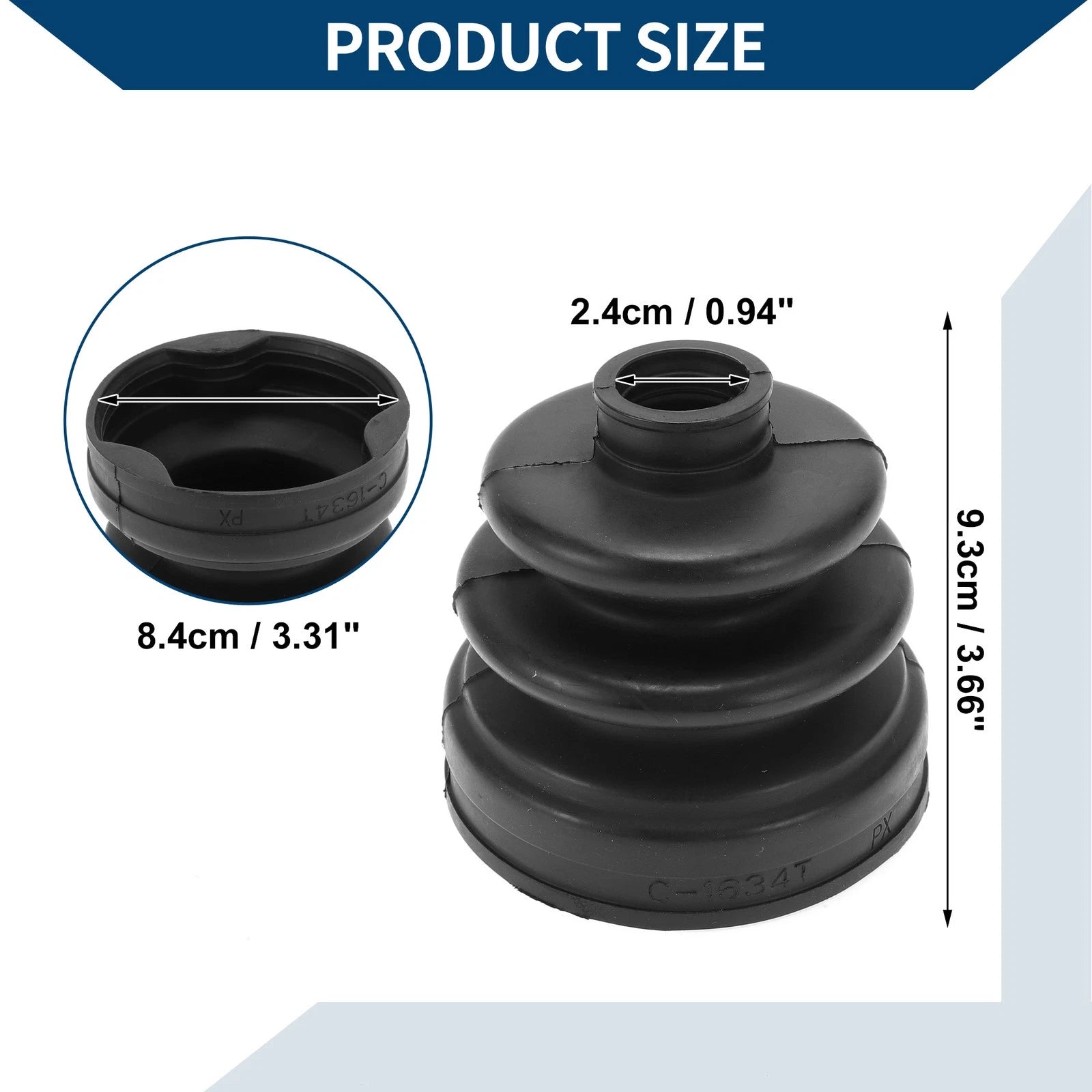 Inner CV Joint Boot Kit w/ Clamps for Hyundai Santa Fe (2009–2012)