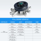 Water Pump for Dodge Chrysler Ram Jeep Mitsubishi Raider (2006-2009)