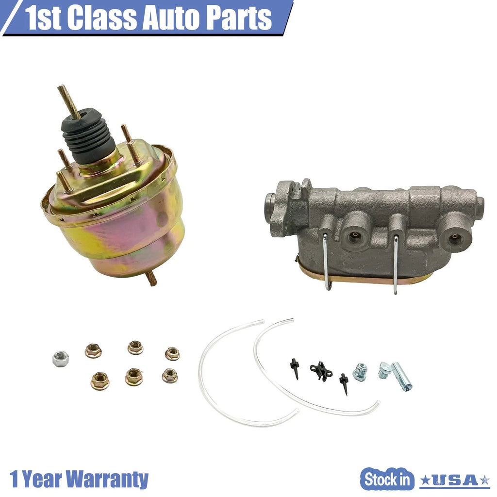 7" Dual Power Brake Booster with 1" Bore Master Cylinder for Street Road