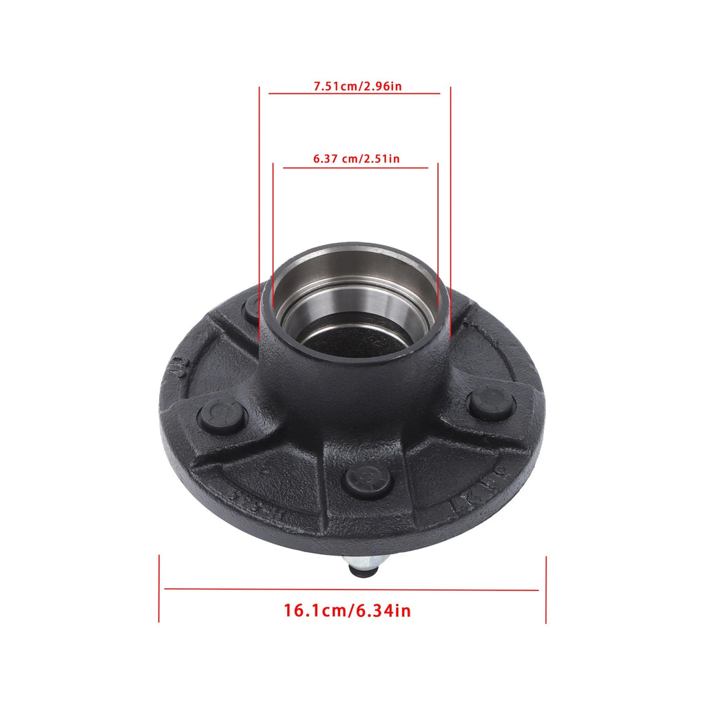 Set of 2 Trailer Hub Kits for 3500 lbs Axles (1-1/16'' to 1-3/8'')