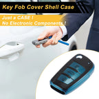 Blue TPU Car Key Case for Audi A1 A3 A4 (3 Buttons)