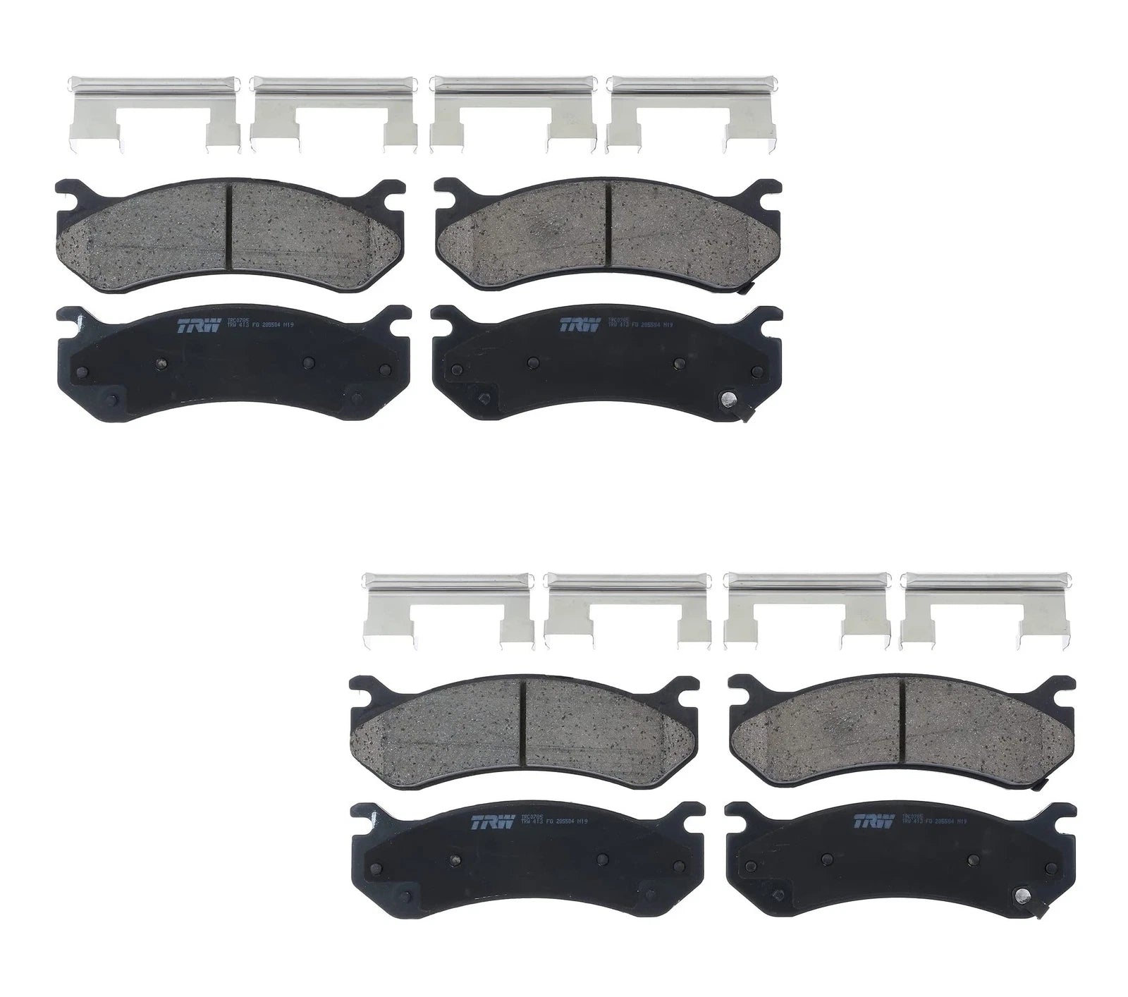 Set of 4 TRW Pro Ceramic Brake Pads for Silverado Sierra 1500 (2014–2019)