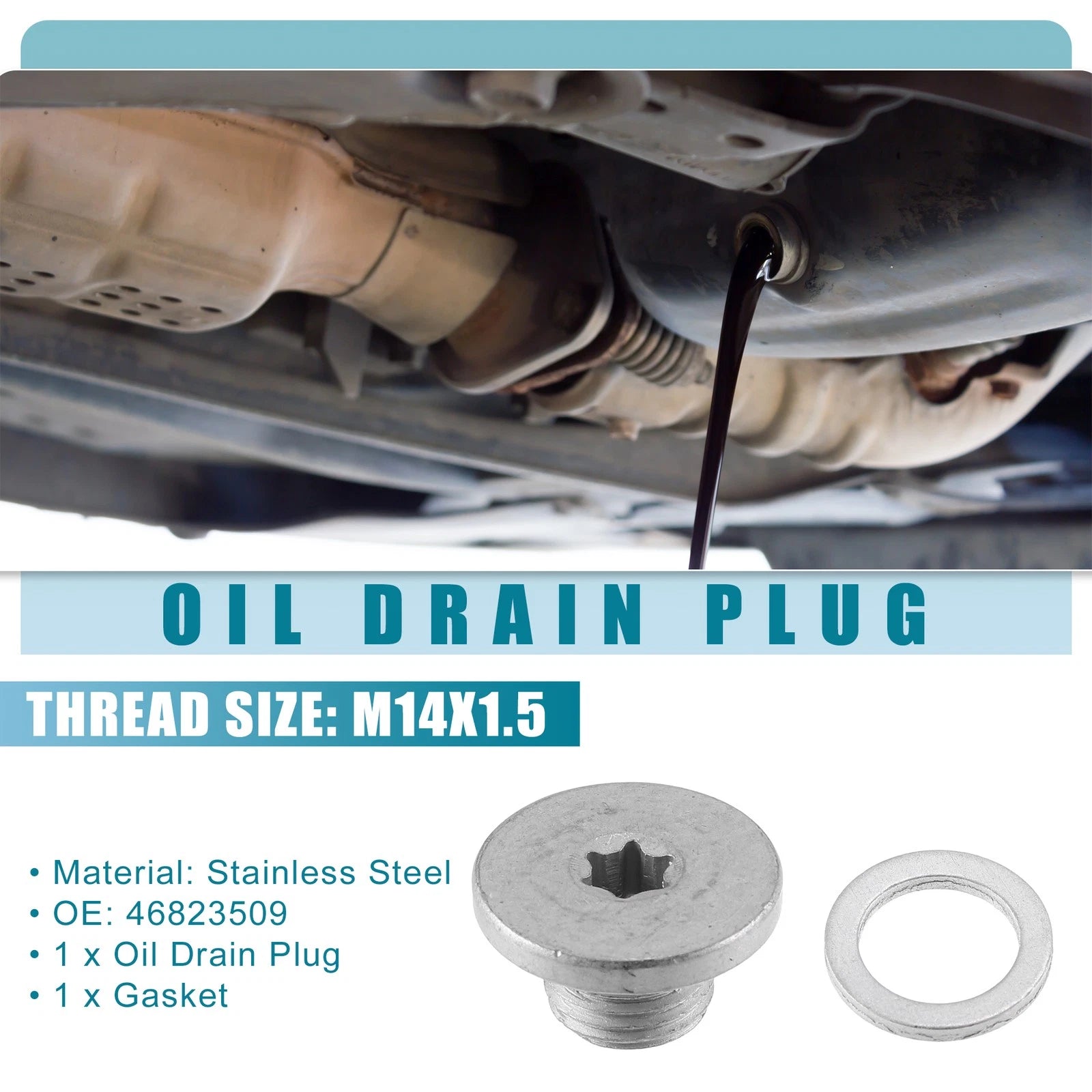 Engine Oil Drain Plug 46823509 for Chevrolet Corsa (1993–2009)