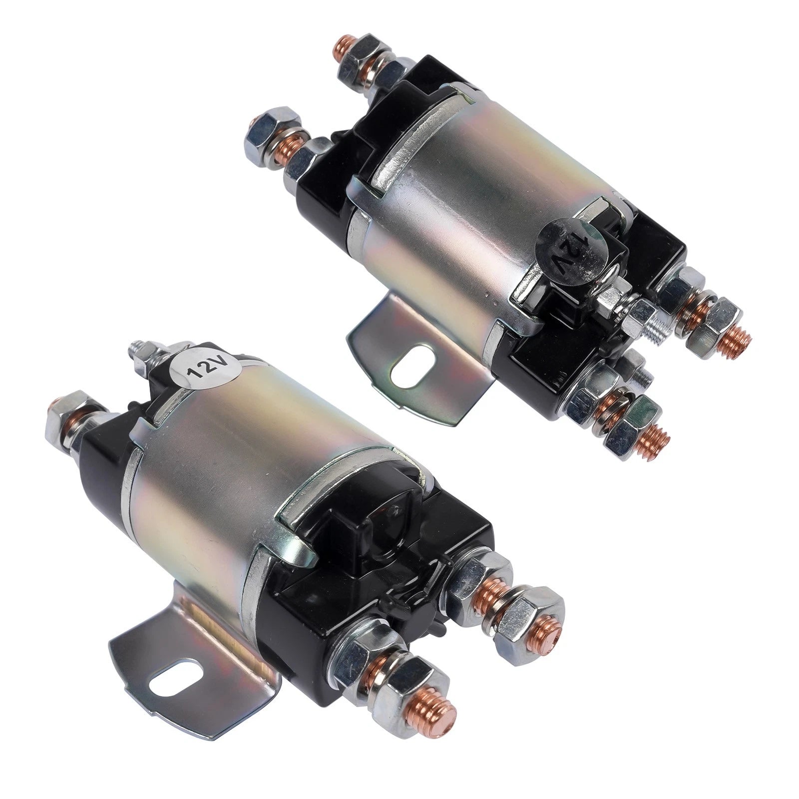 Set of 2 Solenoids for Yamaha G1 Gas Golf Cart (12V, 6 Terminal)