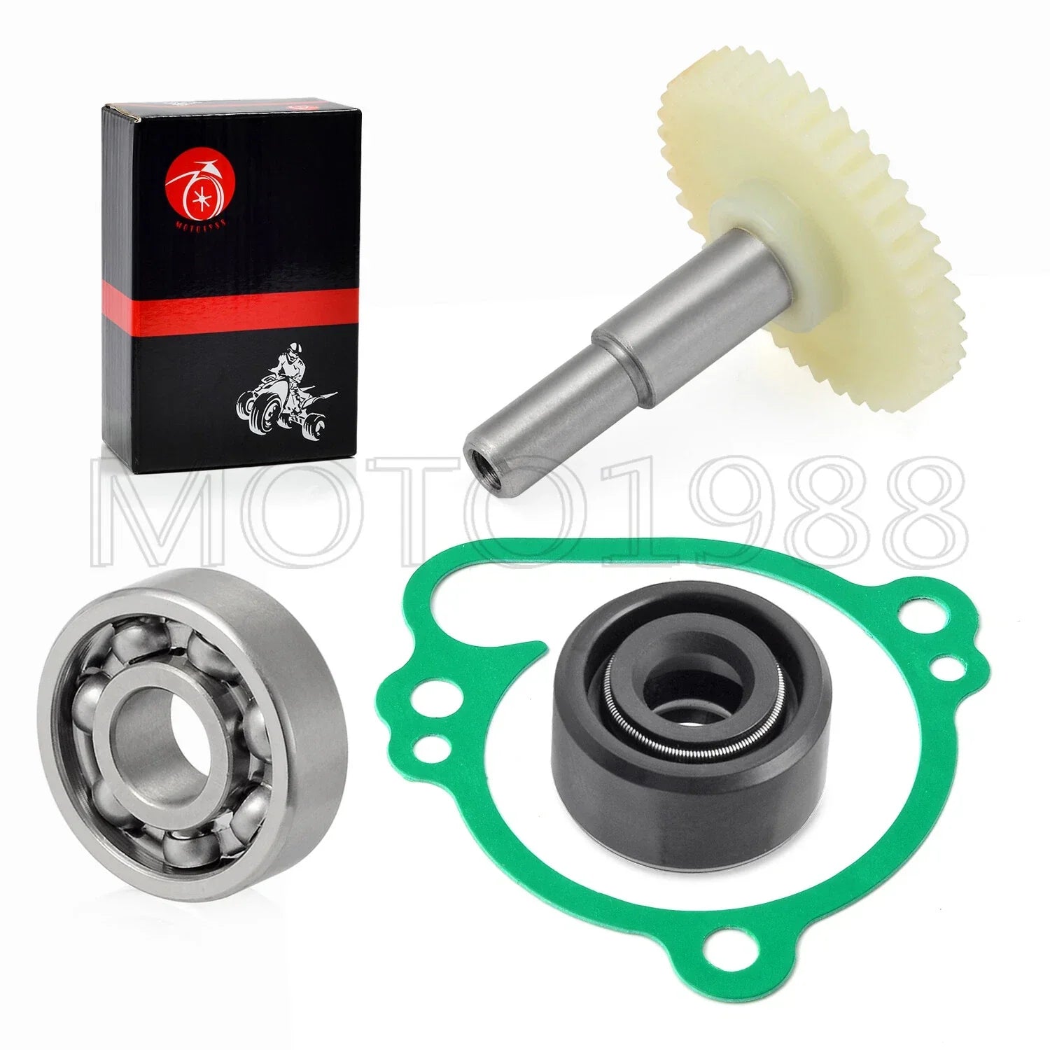 Water Pump Impeller Gear Rebuild Kit for Kawasaki KX80 KX85 KX100 (1983–2003)