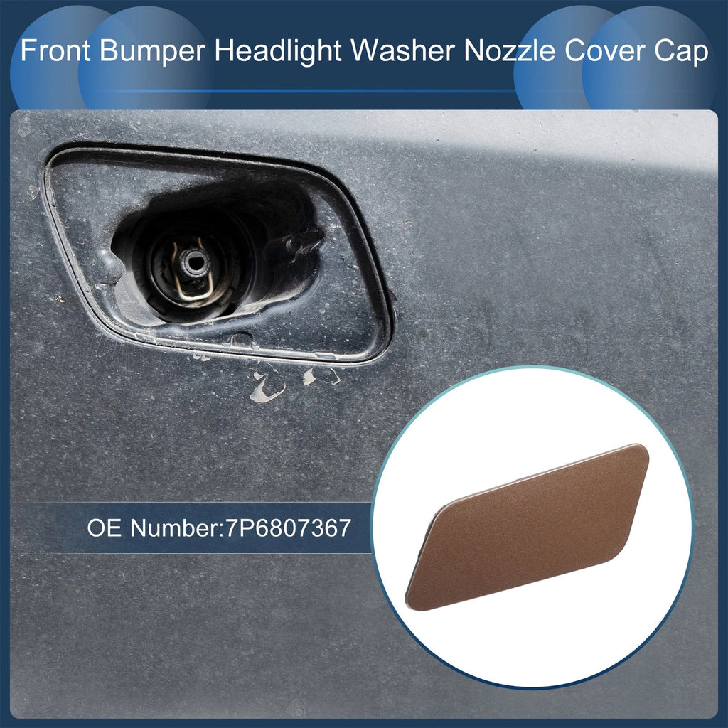 Front Left Washer Nozzle Cover Cap for Volkswagen Touareg (2011–2014) 7P6 955 978 B Brown