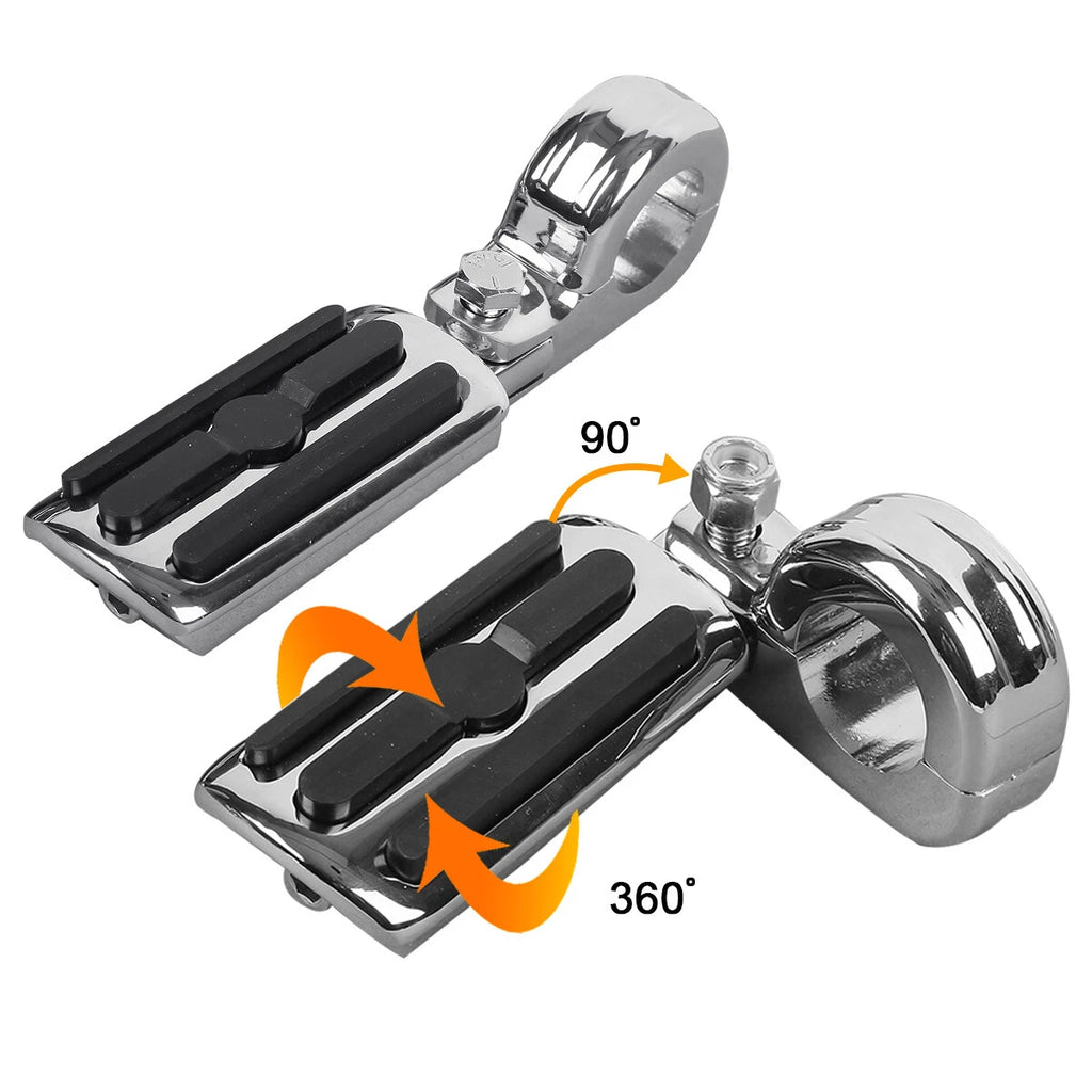 1 1/4" Engine Guard Bar Highway Foot Pegs for Yamaha Kawasaki Suzuki Harley