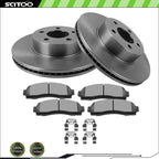 Set of 2 Front Brake Rotors and Ceramic Pads for Ford Explorer Sport 54097 833
