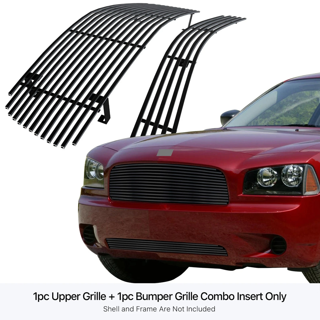 Stainless Steel Black Billet Grille Insert for Dodge Charger (2005-2010)