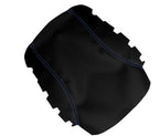 Leather Console Lid Armrest Cover for Nissan Rogue (2014–2016) Blue Stitch