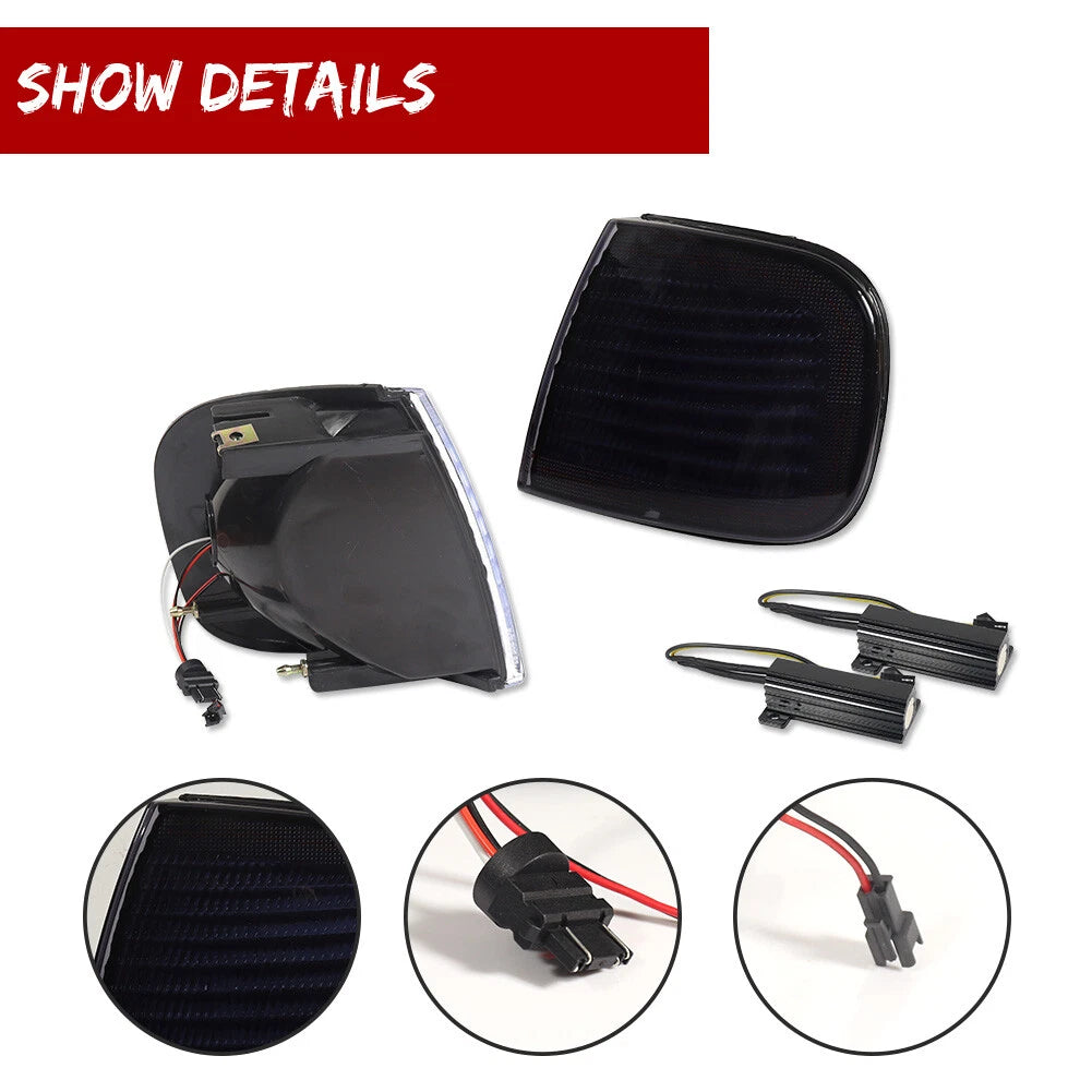 Smoke LED Front Corner Turn Signal Lights for Ford F150 Expedition (1999–2003)