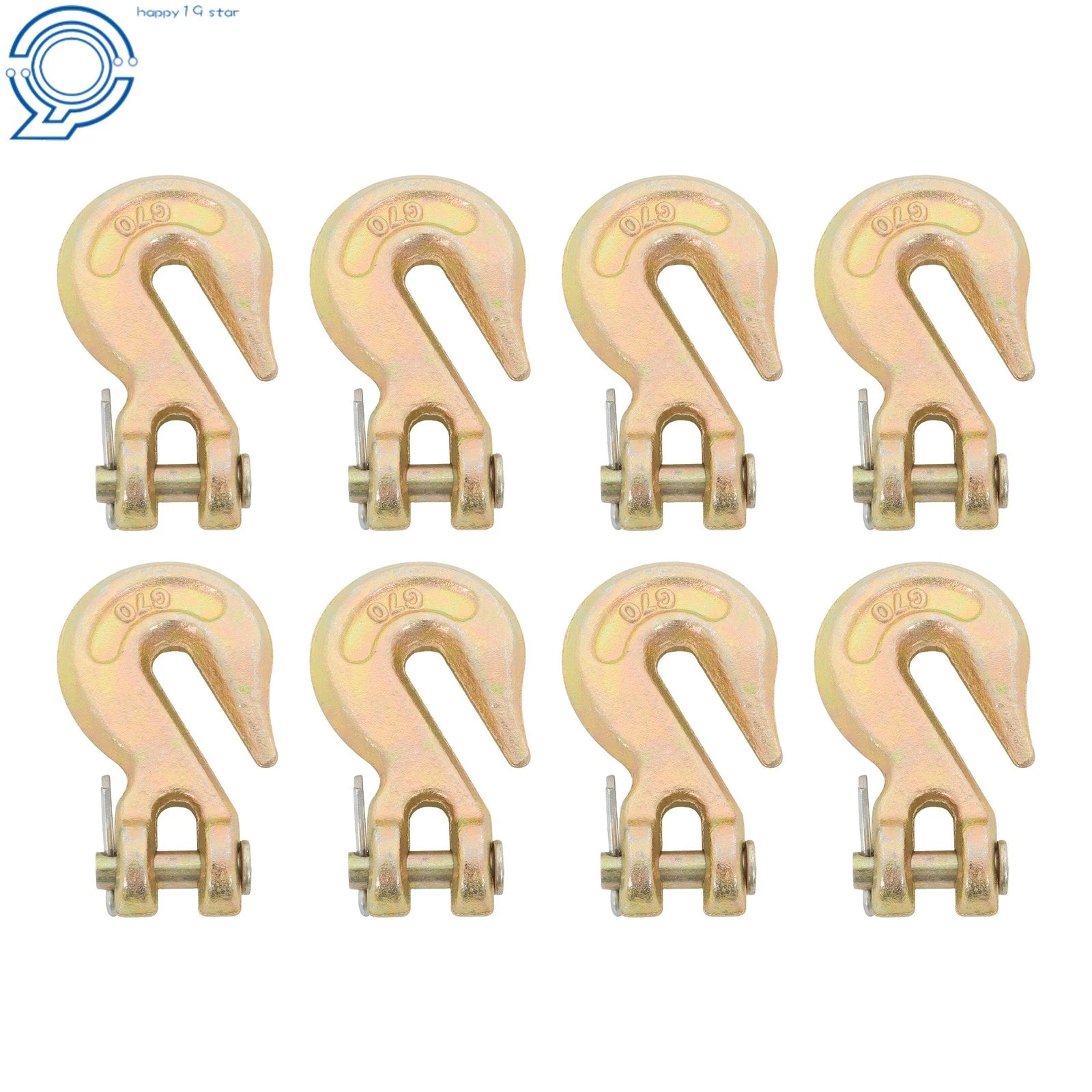 Set of 8 Clevis Grab Hooks for Flatbed Truck Trailer Tie Down