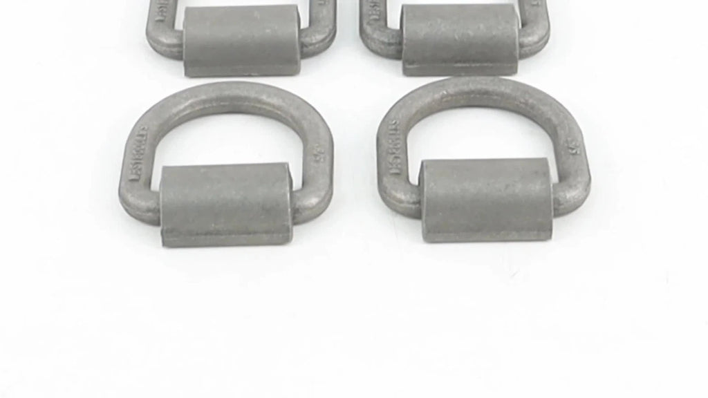 Set of 4 Heavy Duty Weld-On Forged D Rings for Automotive Use