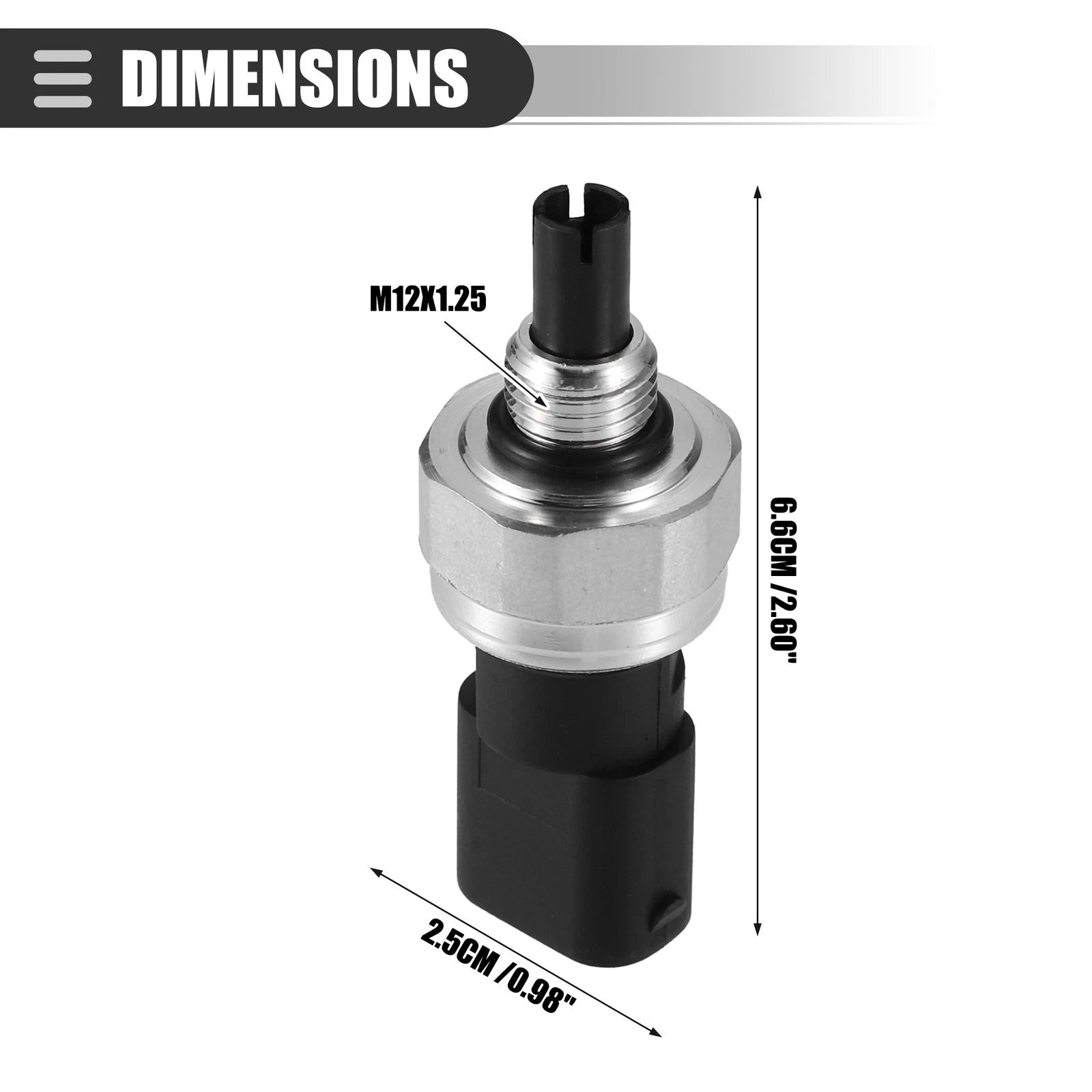 A/C Pressure Transducer Valve for Mercedes-Benz C230 (2002–2005) Metal Black