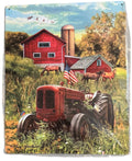 Vintage Farm Scene Metal Tin Sign 12x15