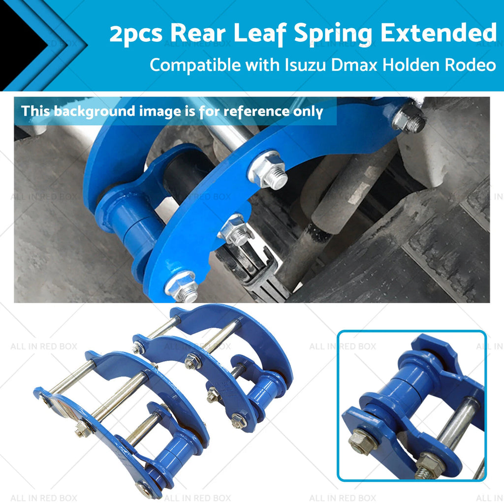 2X Rear Leaf Spring Extended 2" Height Shackles for Isuzu Holden Rodeo