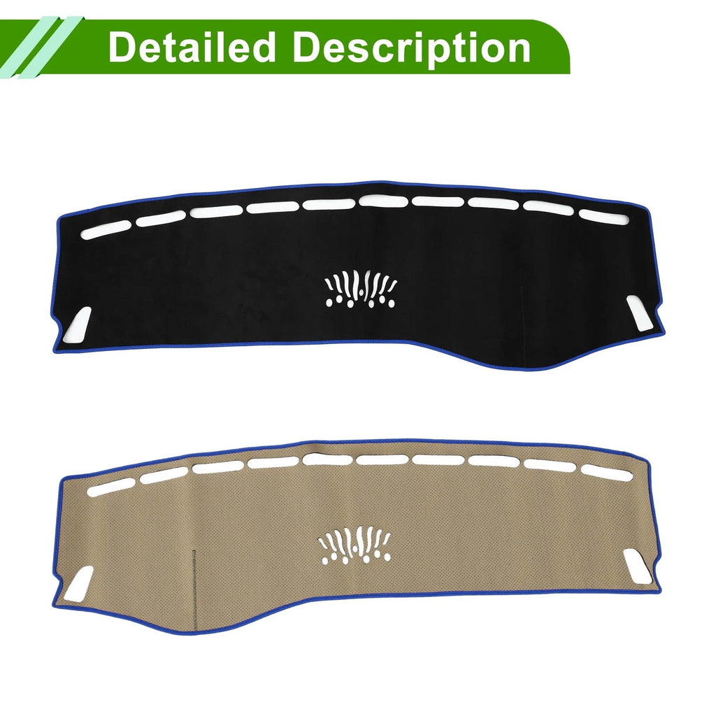 Dashboard Cover Mat for Mercedes Benz C Class W205 (2015–2021) Black Blue