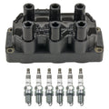 Set of 6 Bosch Ignition Coils & NGK Iridium IX Spark Plugs for 900 9000 A6 325i
