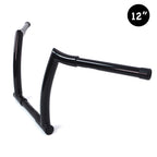 12" Rise Black Mini Ape Chiseled Handlebar for Harley Dyna Softail Touring