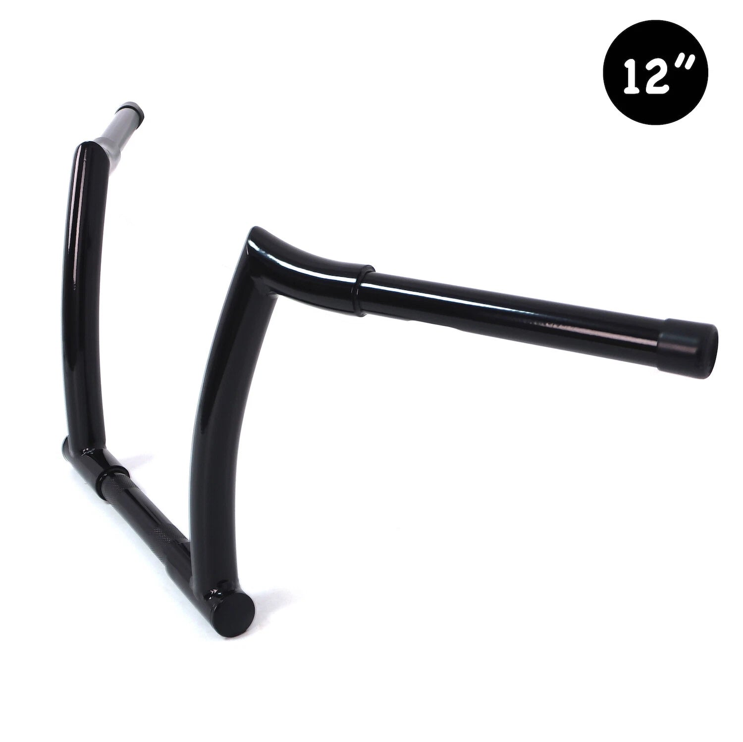 12" Rise Black Mini Ape Chiseled Handlebar for Harley Dyna Softail Touring