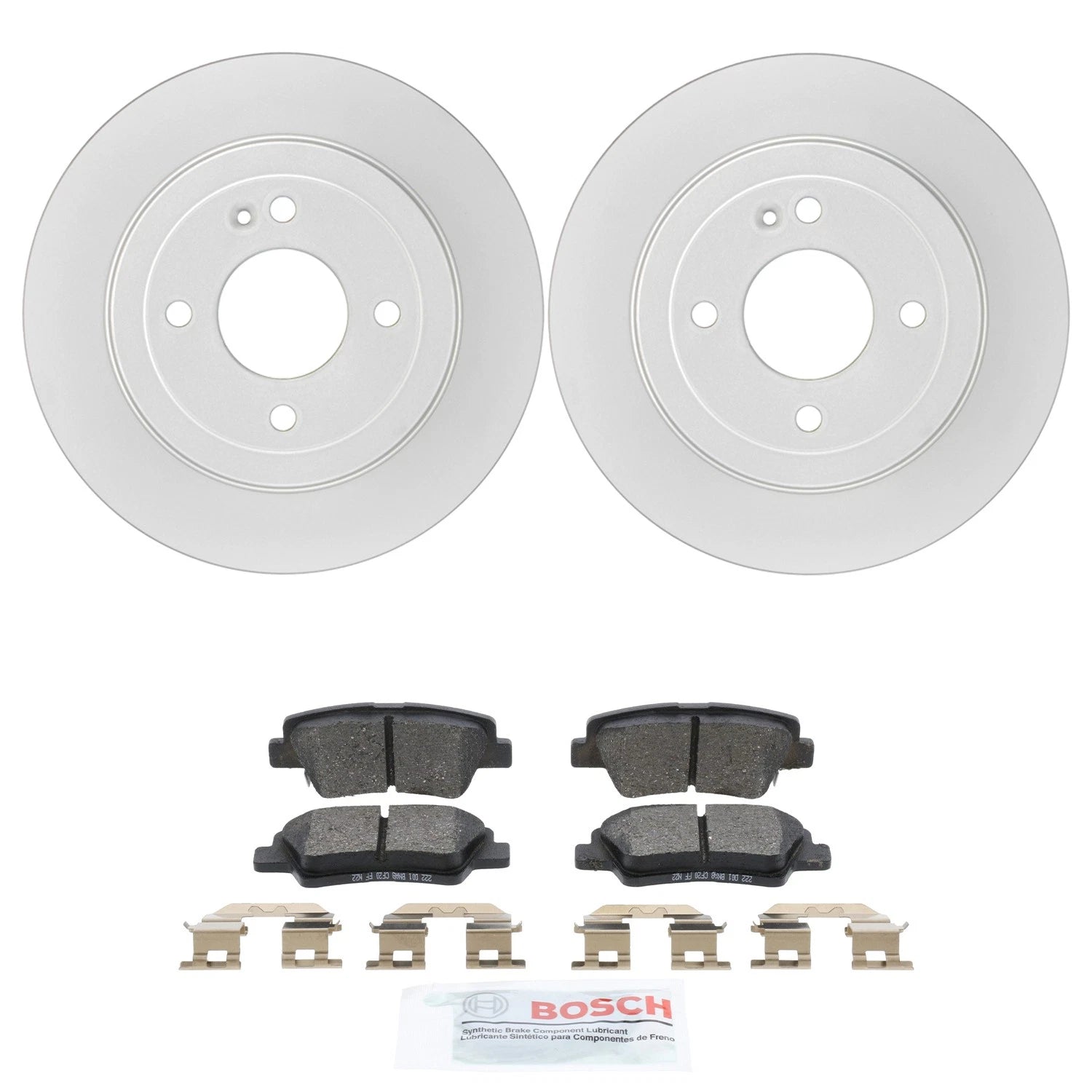 Disc Brake Rotors & Ceramic Brake Pads Kit for Accent Rio (2010–2017)