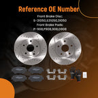 Front Brake Rotors & Ceramic Pads Kit for Toyota Camry (2002–2006) S31050 D908