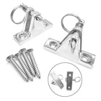 2 Pack Marine Boat Deck Hinge for Bimini Top (90 Degree, Removable Pin)