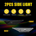 2X Front LED Side Bumper Markers for Honda Civic (2016–2021) Smoked Lens