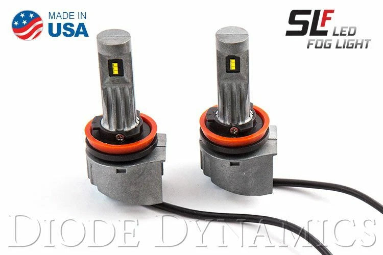 LED Fog Light Bulbs Cool White H11 SLF Pair Made in USA for Honda (1999–2005)