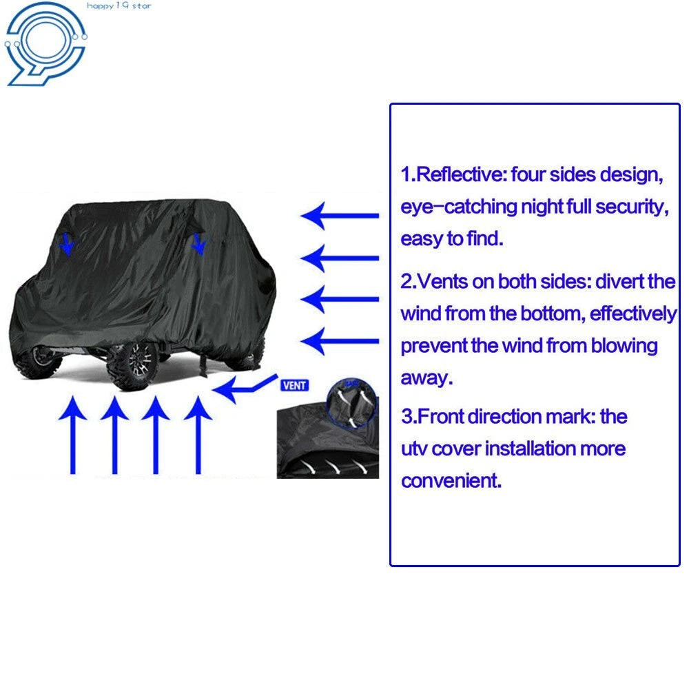 Waterproof UTV Cover for Polaris RZR 500 570 800 900 Ranger (2008–2021)
