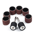 100Pcs 1/2 In Sanding Drum Sleeves 120 Grit + Mandrel for Rotary Tool