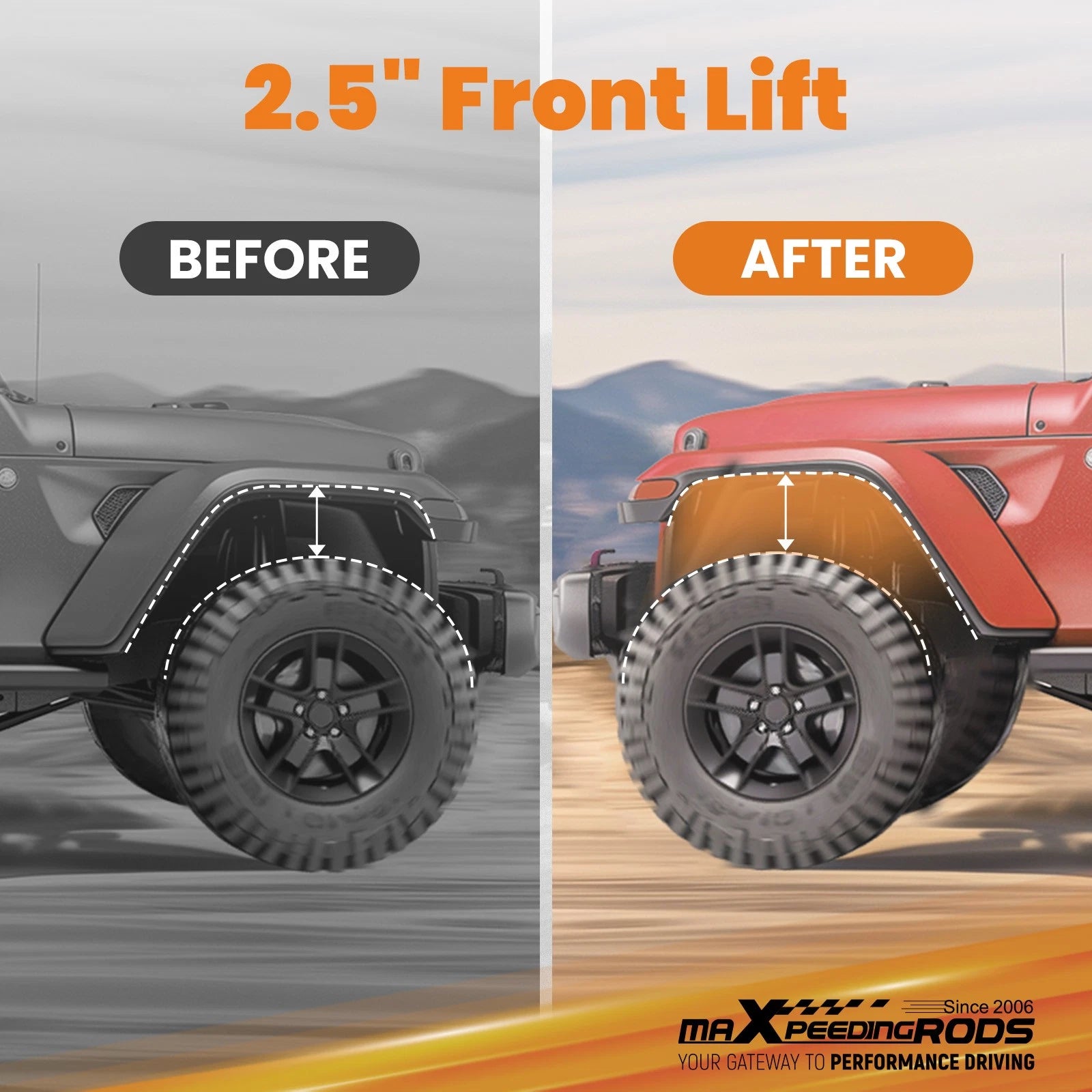 2X 2.5" Leveling Lift Kit for Ford F-150 (2004–2017, 2024)