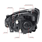 LED DRL HID Projector Headlight Lamp Assembly for Envision (2016–2018)