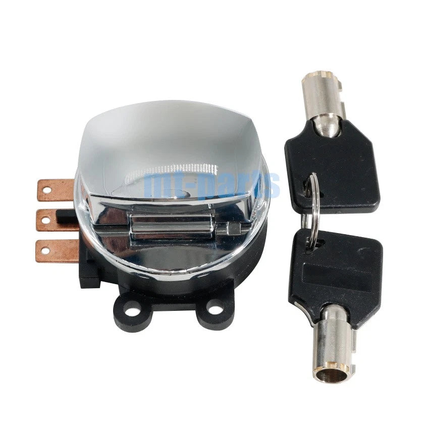 Chrome Ignition Key Switch Kit for Harley-Davidson Softail Custom (2007–2010)