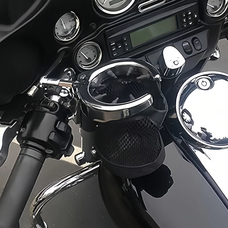1.25" Handlebar Crash Bar Drink Cup Holder for Harley Softail Dyna (Universal)