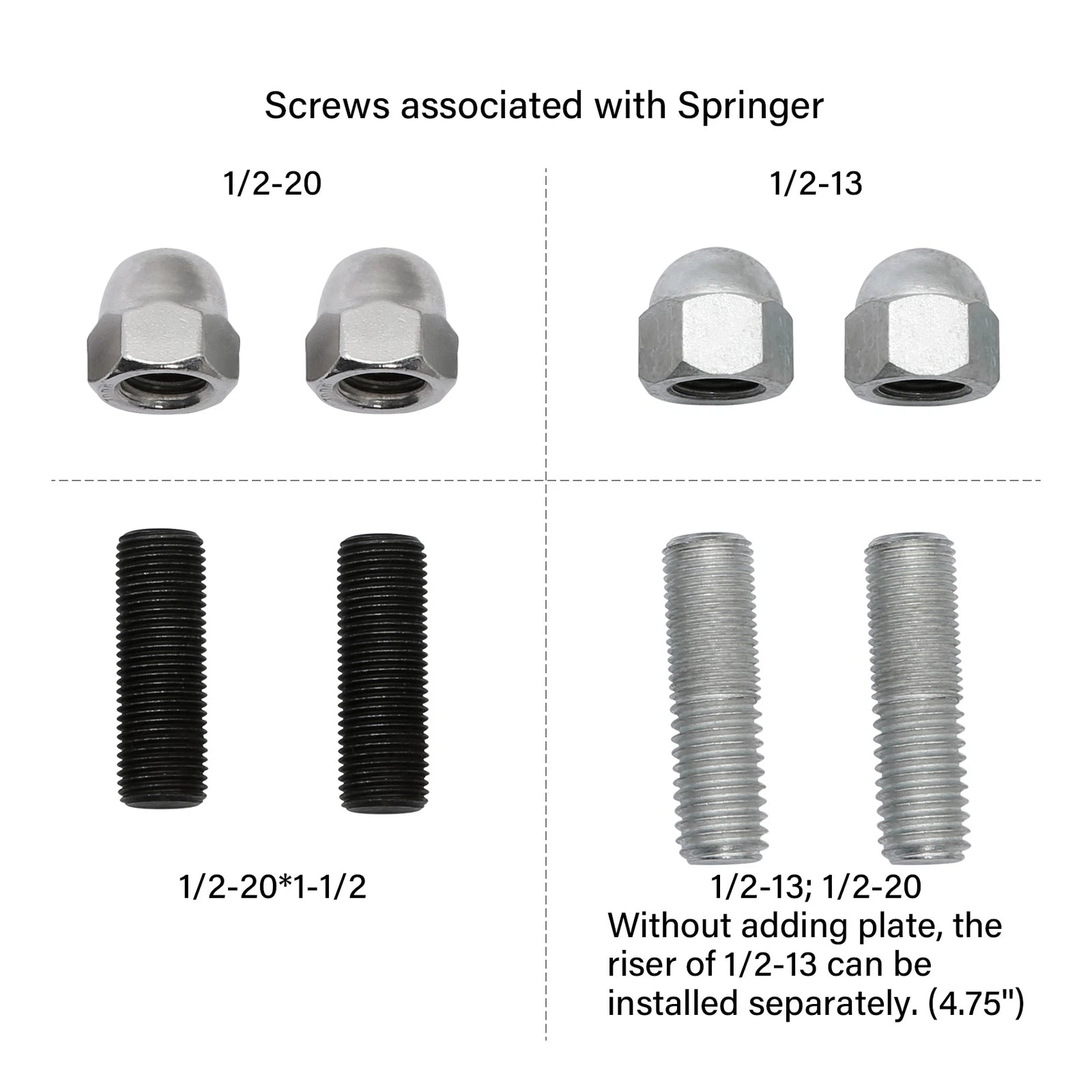 Springer Handlebar Adapter Top Clamp for Harley (3.5" 4.75" Riser)