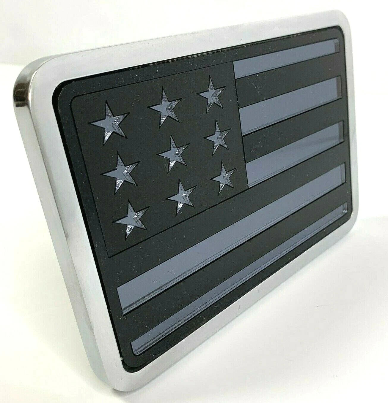 Tow Hitch Cover Blacked Out American Flag Premium Aluminum 2 2.5 for Universal