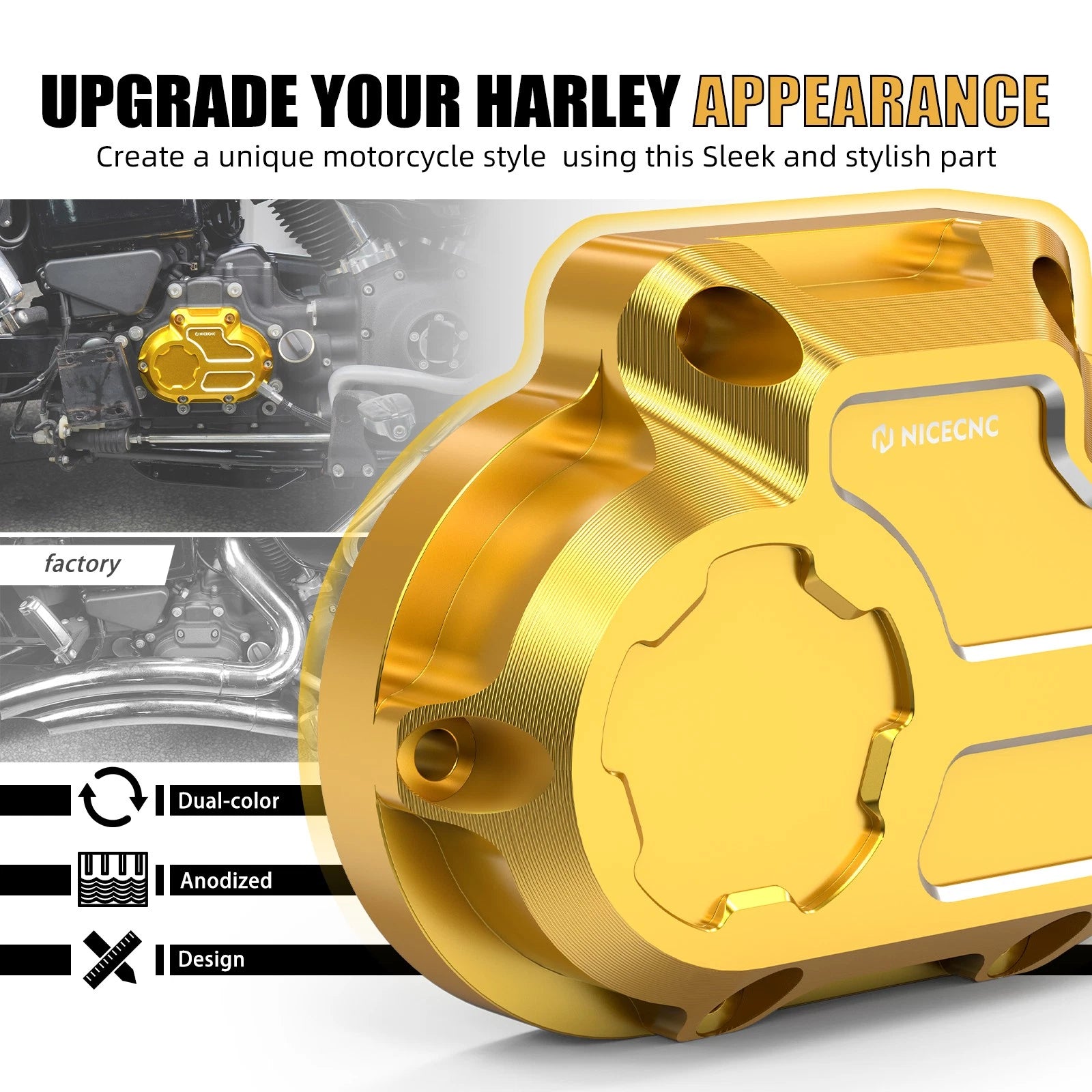 Aluminum Billet Side Transmission Cover for Harley Dyna Low Rider FXDL (2006–2017)