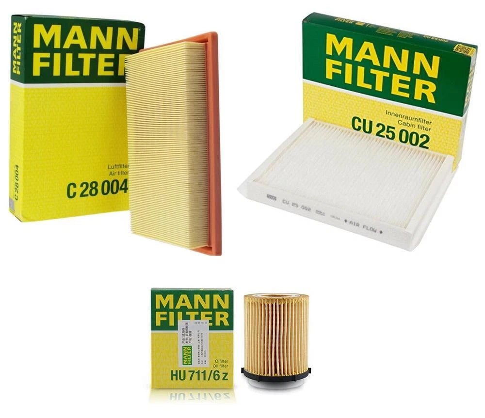 Mann Oil Air Paper Cabin Filter Kit for Mercedes W205 W213 X253 C253 E300 (2015–2023)