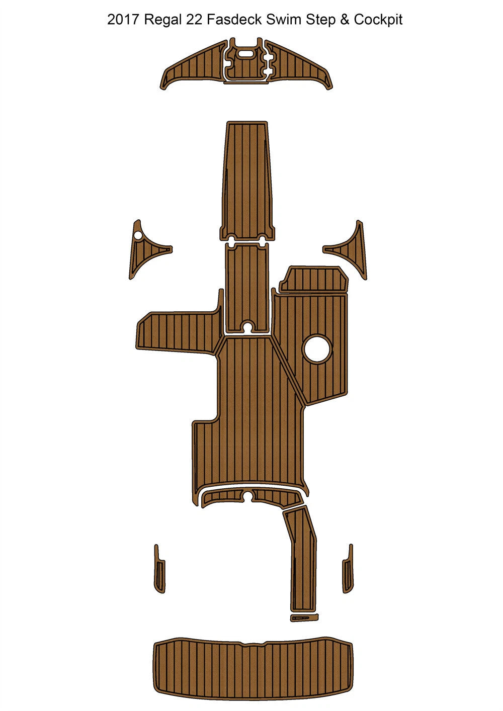 EVA Foam Teak Deck Floor Cockpit Pad for Regal 22 Fasdeck (2017)