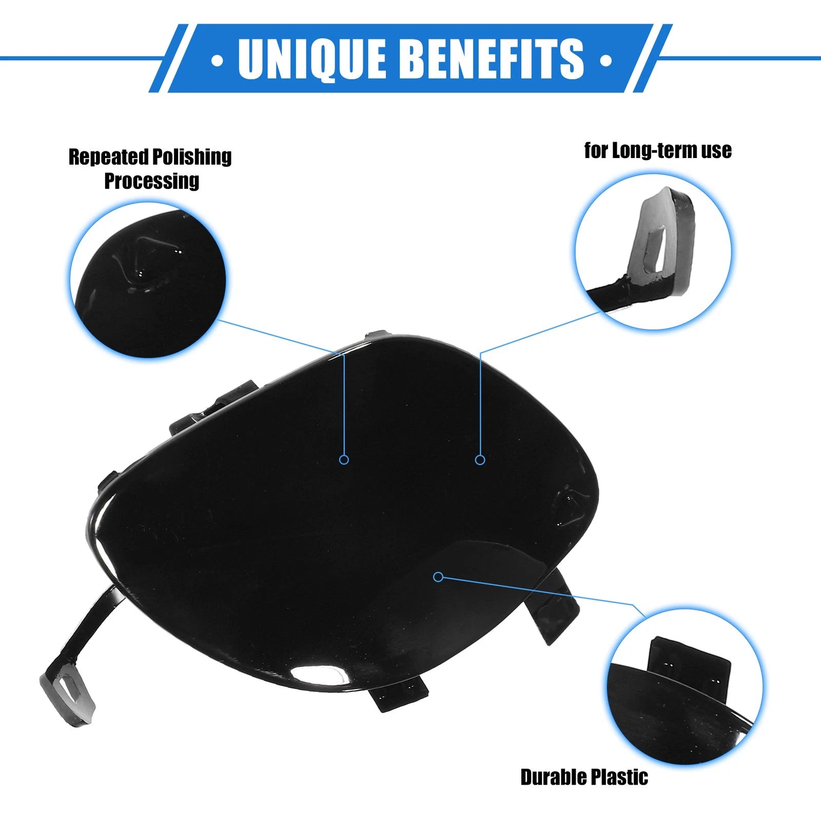 Tow Hook Eye Hole Cover for Mercedes-Benz E450 (2019–2020) Black