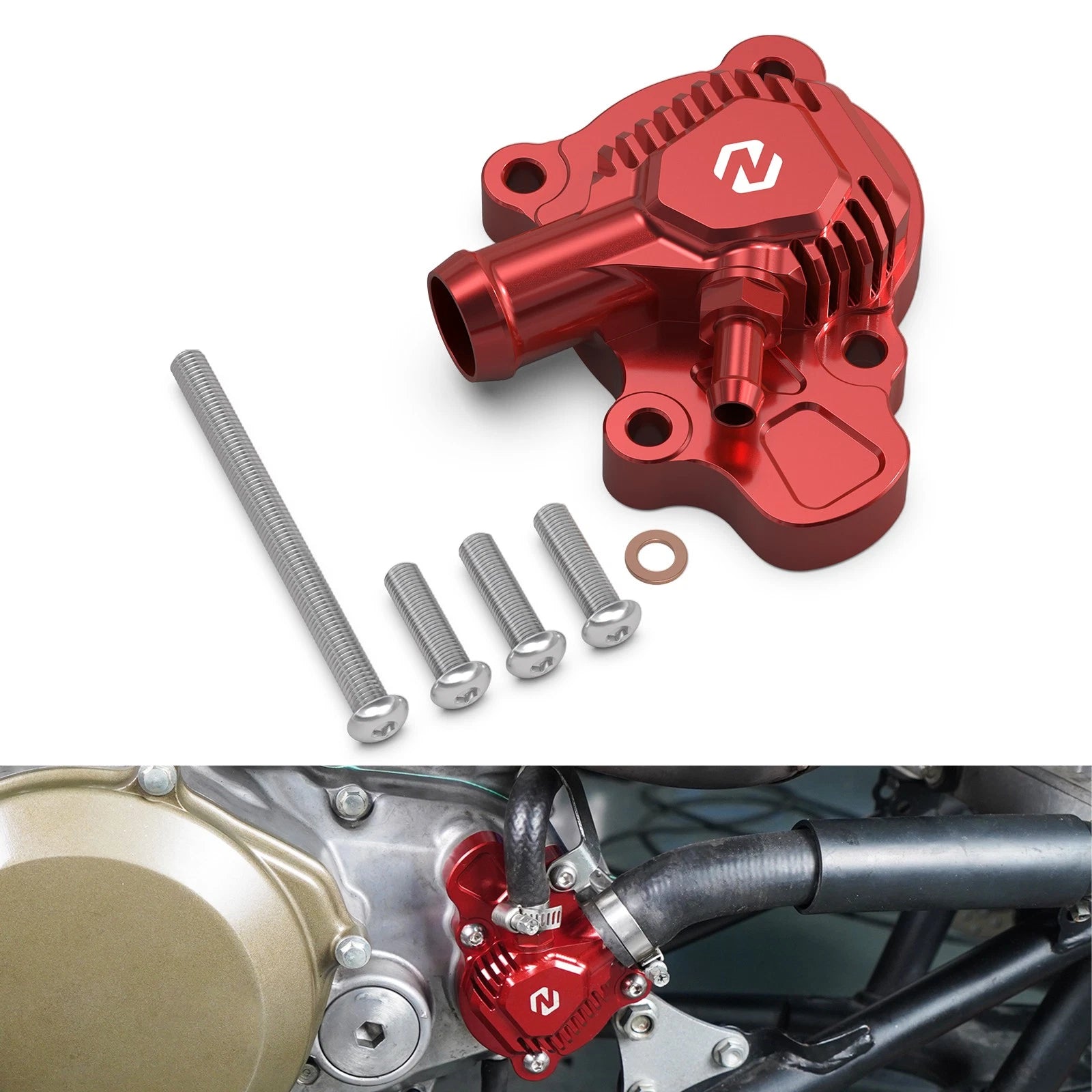 Kick Start Water Pump Housing Cover for Honda TRX450R (2006–2009) Red
