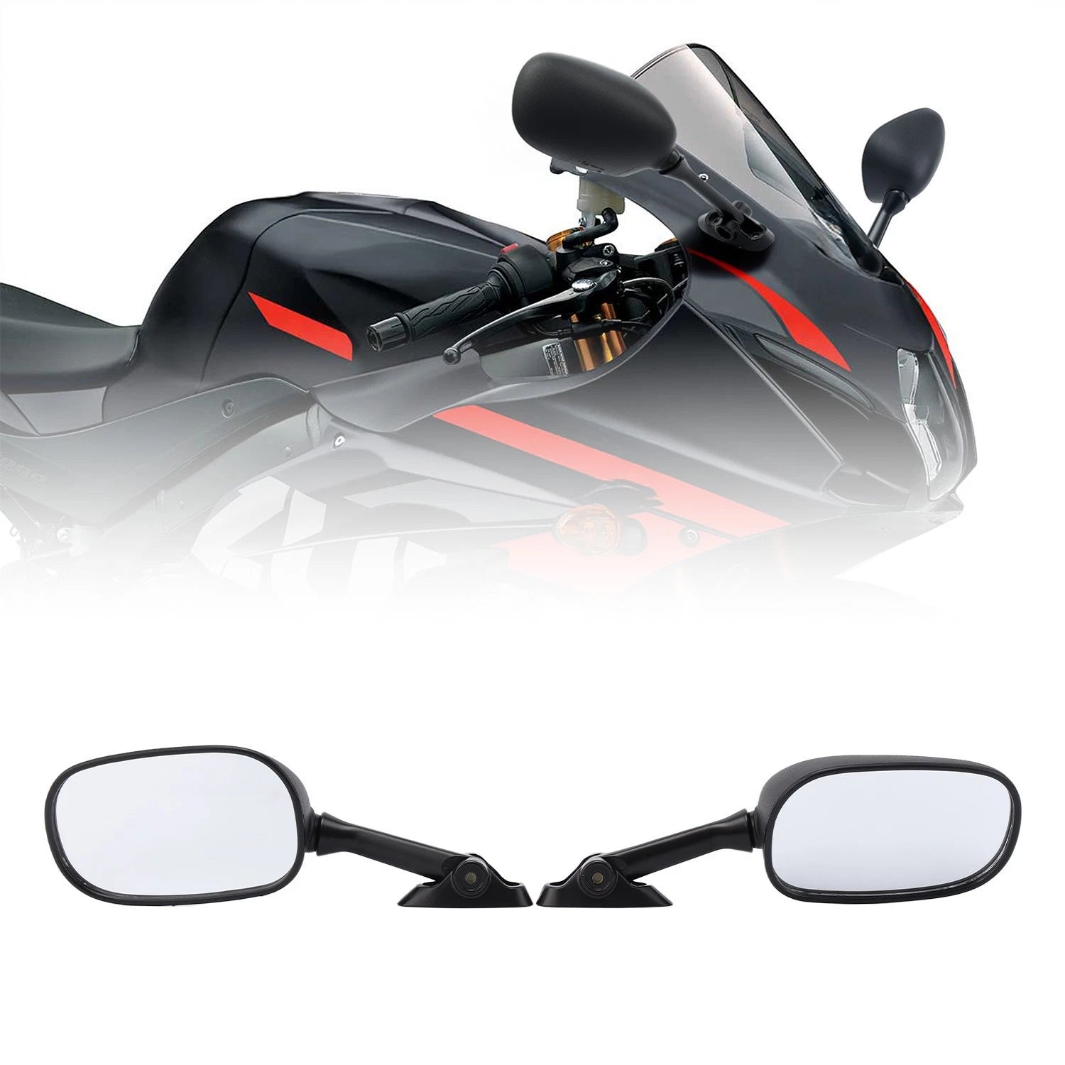 2X Rear View Side Mirrors for Suzuki SV650S (2003–2006) / GSXR750 (2004–2005)