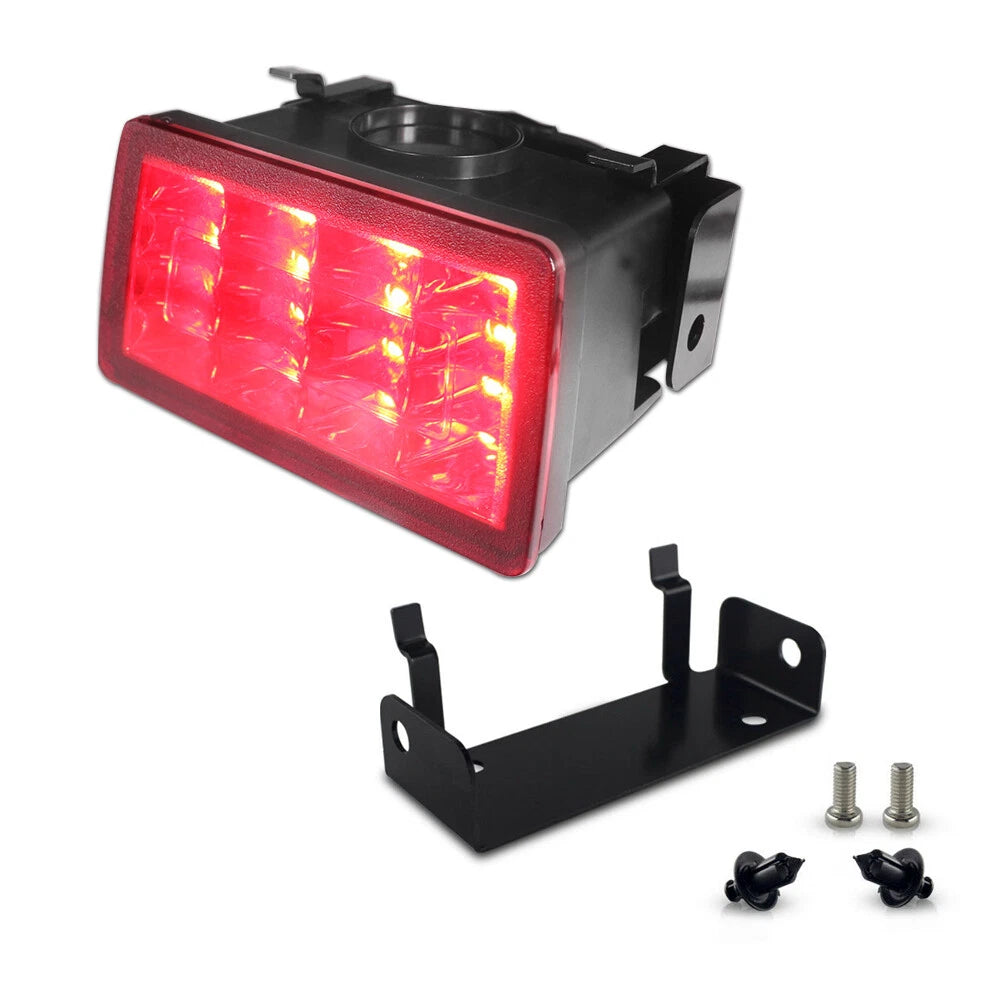Set of 2 Red Lens F1 Style Strobe LED Rear Fog Brake Tail Lights for Subaru WRX STi (2015–2021)