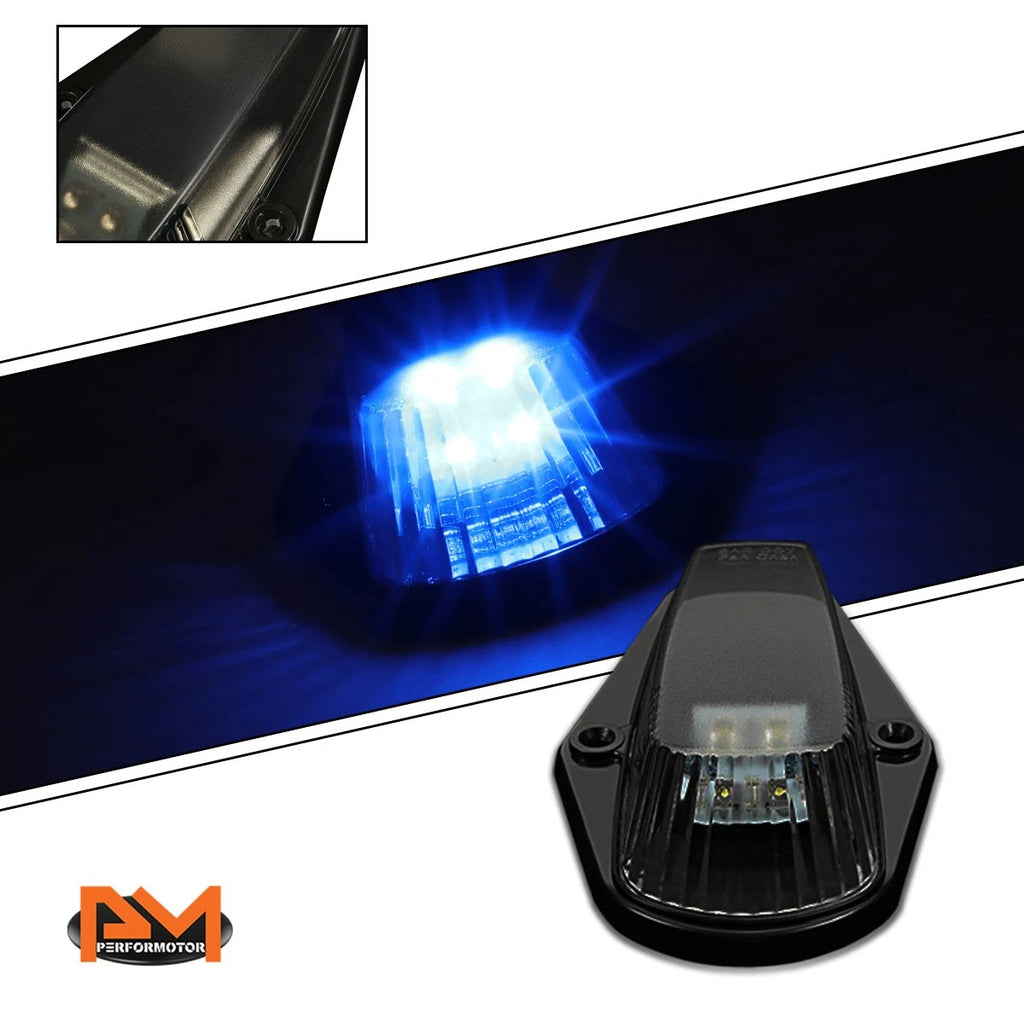 5Pcs Cab Roof Running Light with Switch Smoked Blue LED for F-Series (1980–1996)