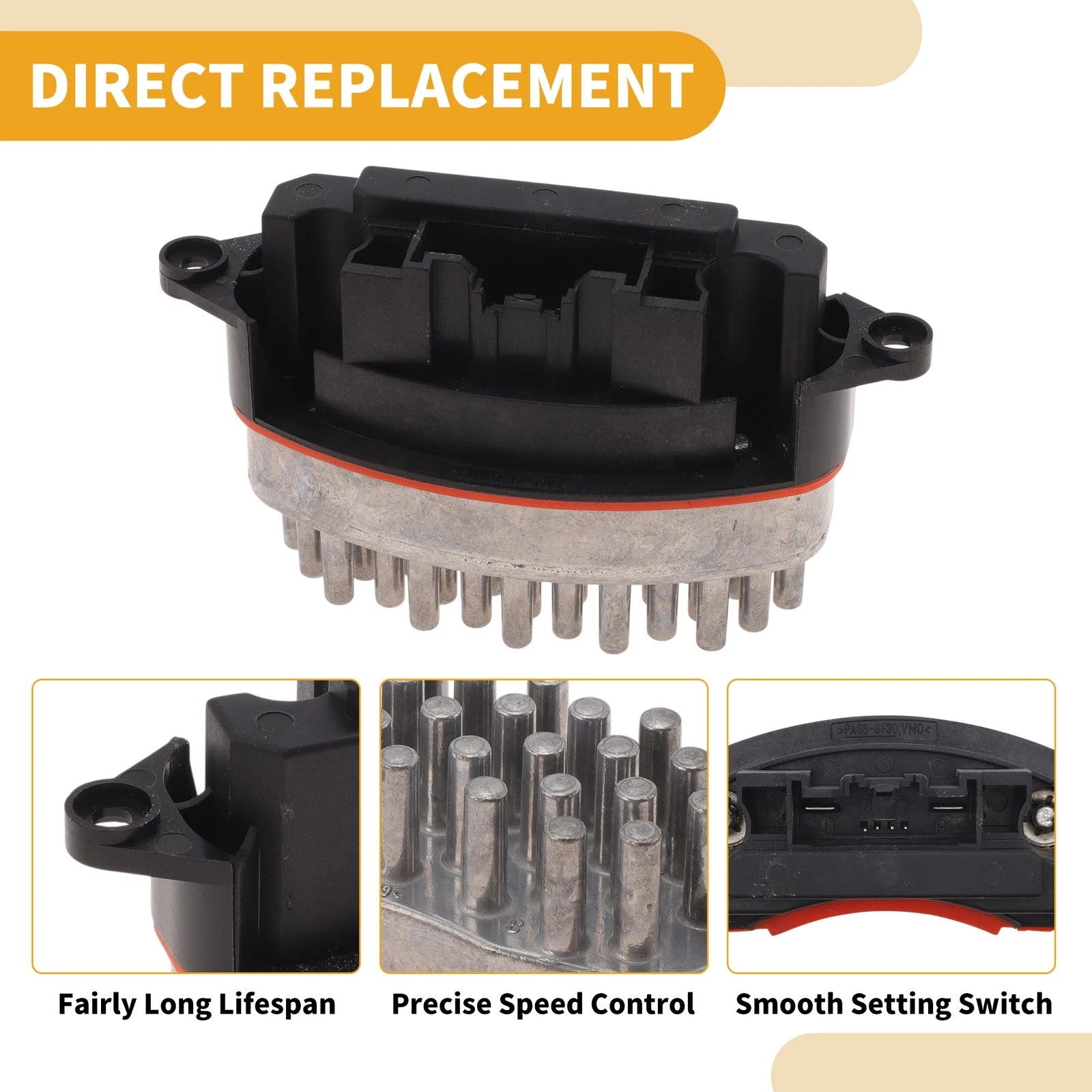 HVAC Blower Motor Resistor No. 3S7A19E624 for Ford Focus (2015–2021)
