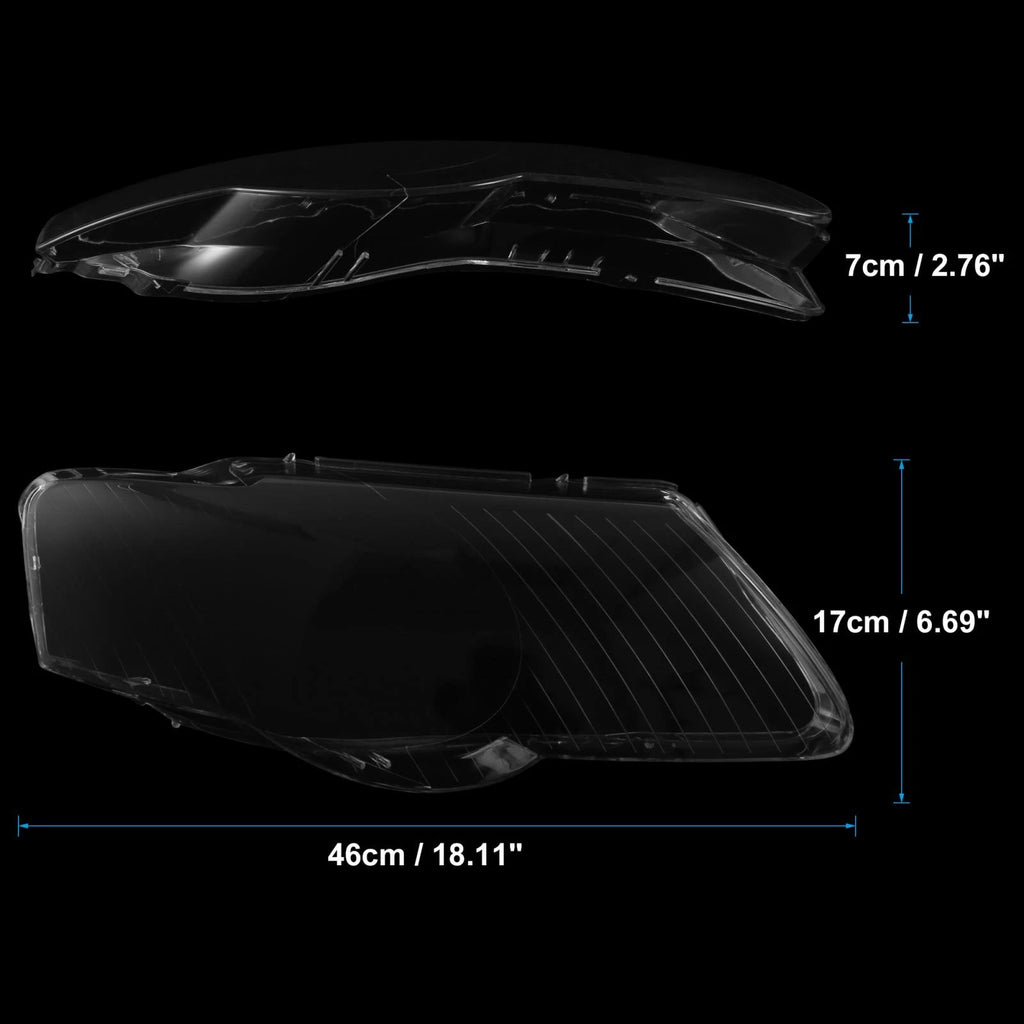 1 Pair Headlight Lens Cover Shell for VW Passat B6 (2006–2011) 3C0 941 0