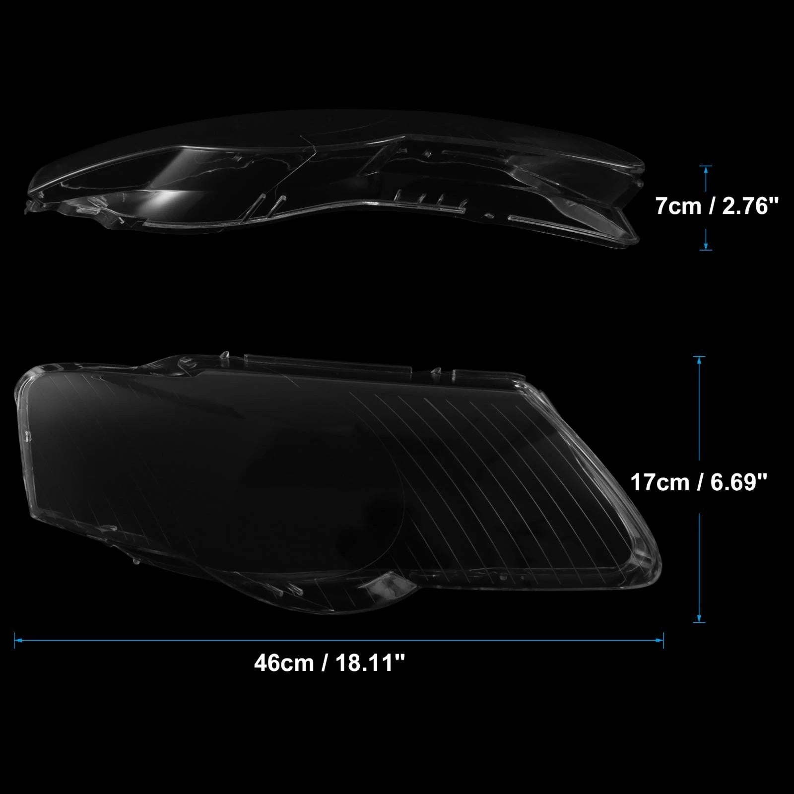 1 Pair Headlight Lens Cover Shell for VW Passat B6 (2006–2011) 3C0 941 0