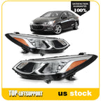 2X Headlight Assembly for Chevrolet Cruze (2016–2019) Chrome Housing